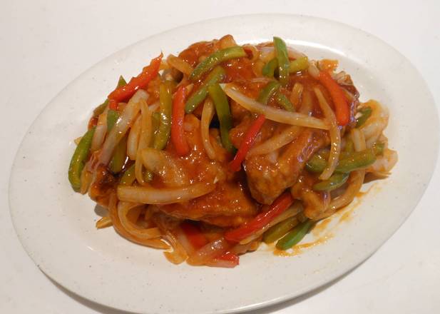 Deep-fried Pork Chop with Sweet & Sour Sauce京都猪排